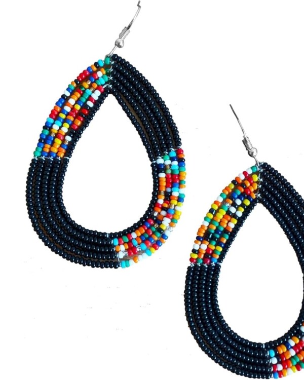 Beaded Hoop Earrings