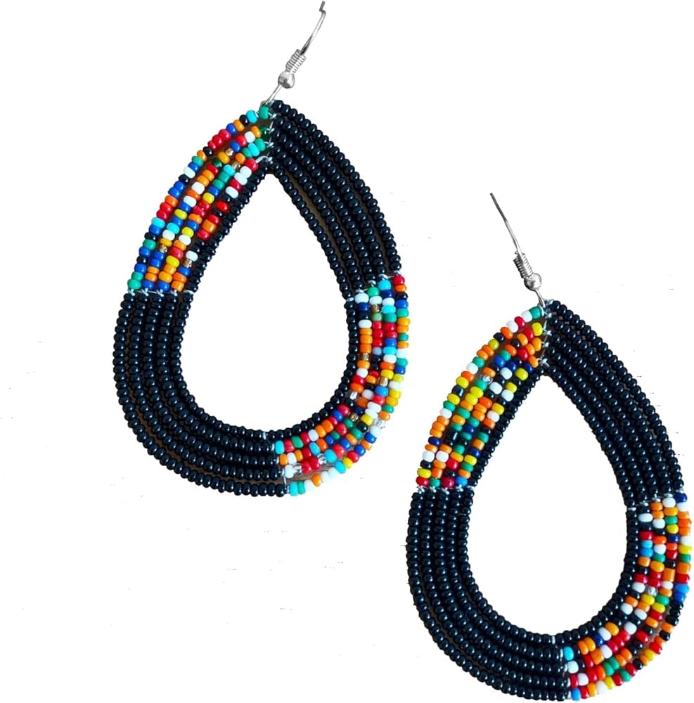 Beaded Hoop Earrings
